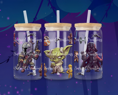 Starry Warriors Glass Can
