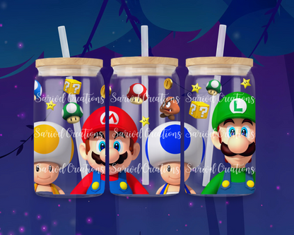 Mario & Friends Glass Can