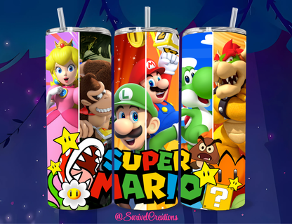 Super Characters 20oz Skinny Tumblers