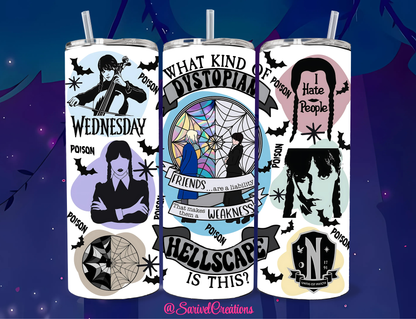 Wed Hellscape 20oz Skinny Tumblers