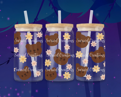 Coffee Bears Glass Can