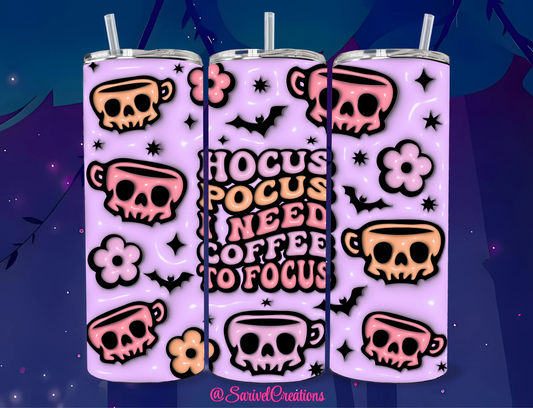 Coffee To Focus 20oz Skinny Tumblers