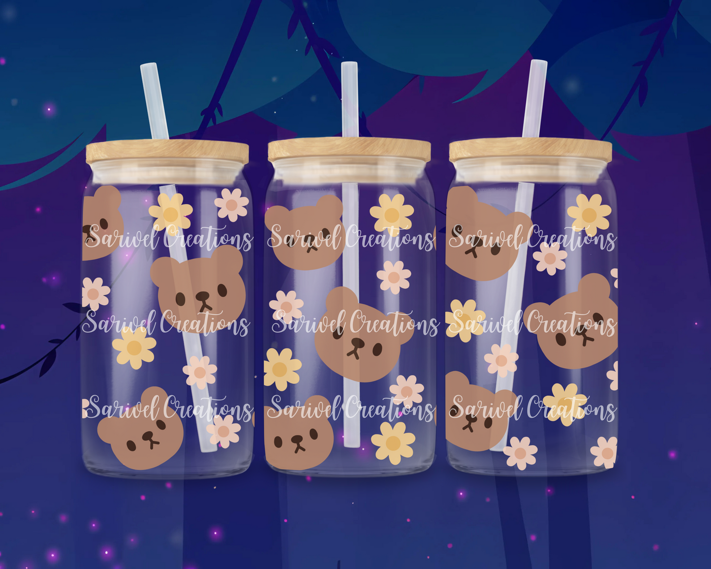 Creamy Bears Glass Can
