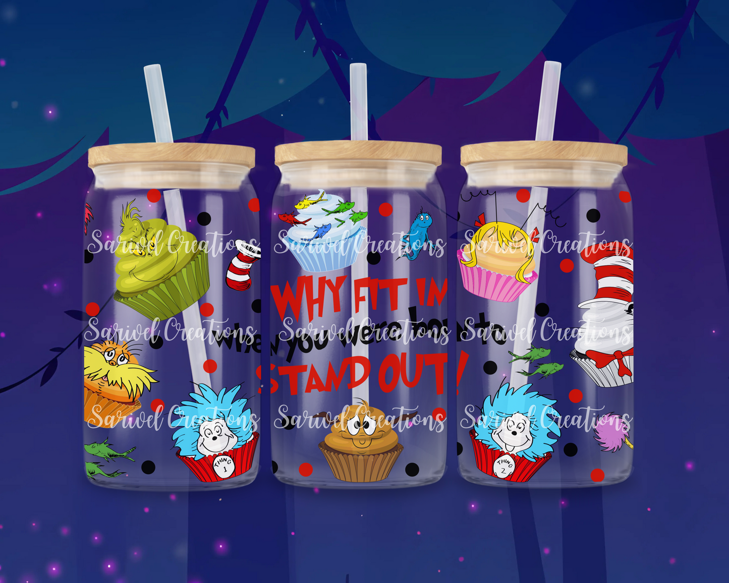 Stand Out Cupcakes Glass Can