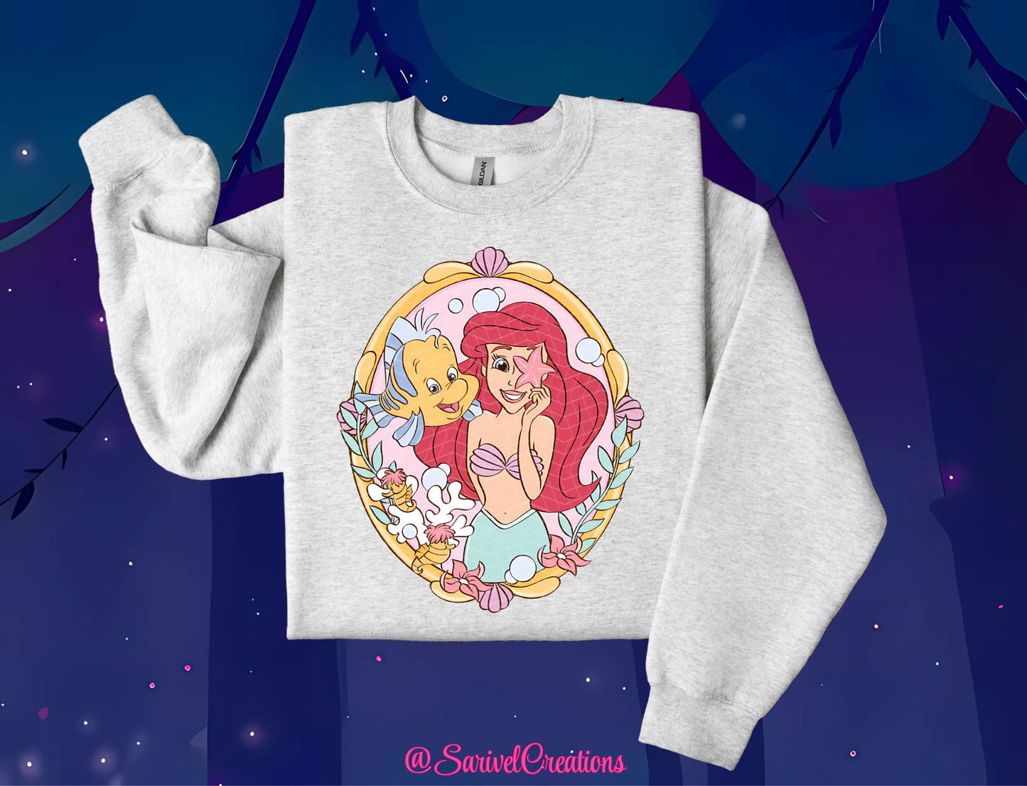Starry Mermaid Frame Crewneck