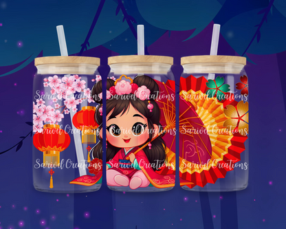 Baby Princess Warrior Glass Can