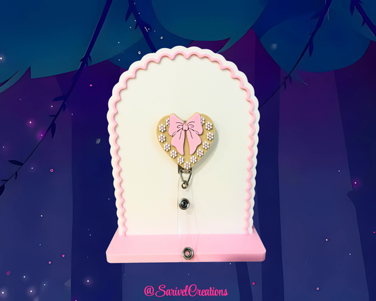 Coquette Heart 3D Badge Reel