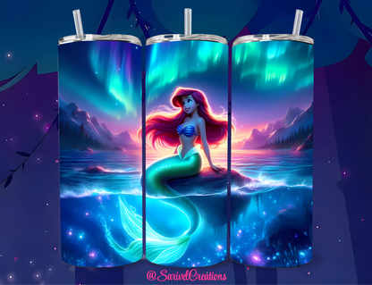 Mermaid On Stone 20oz Skinny Tumblers
