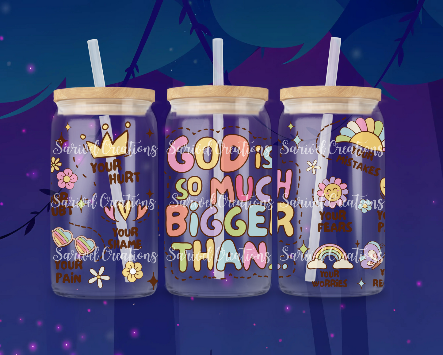 God is bigger than... Glass Can