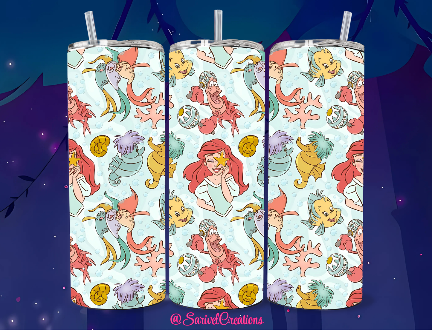 SL Mermaid Star 20oz Skinny Tumblers