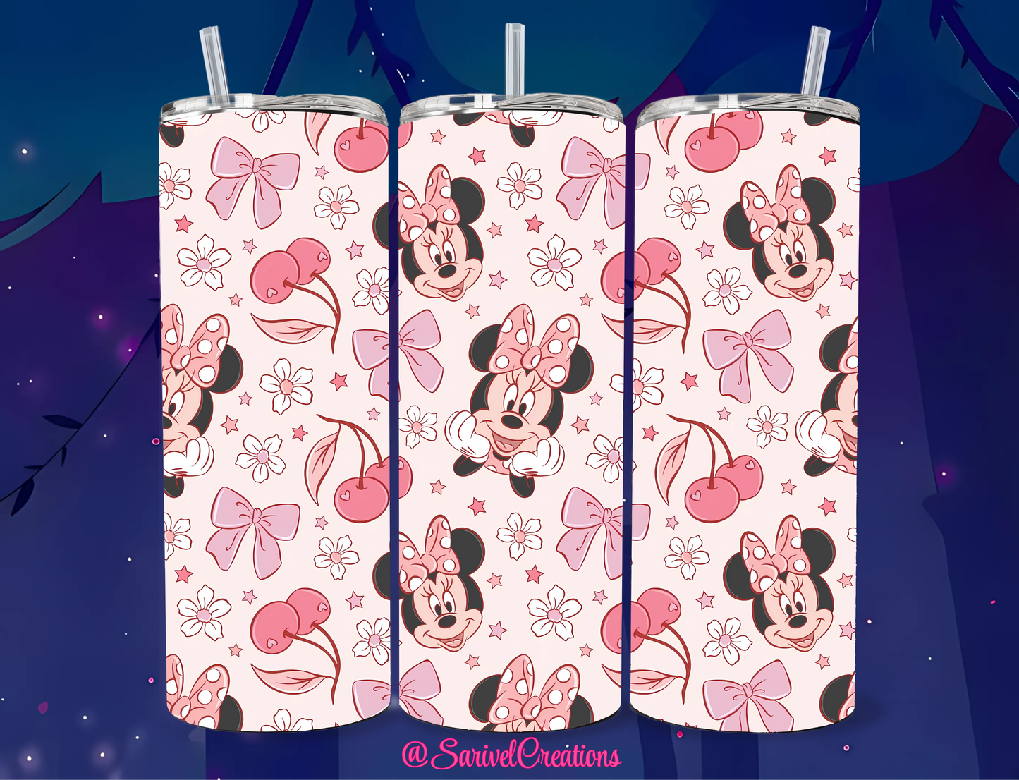 SL Minnie Cherries 20oz Skinny Tumblers