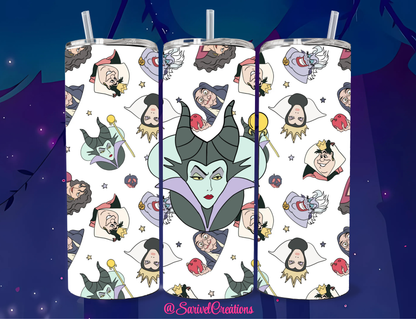 Villains Faces 20oz Skinny Tumblers