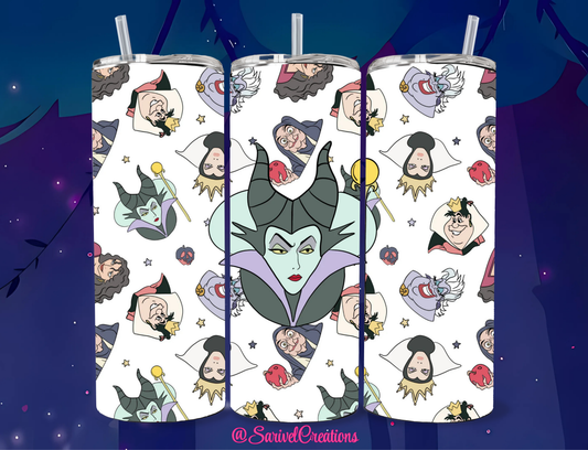 Villains Faces 20oz Skinny Tumblers