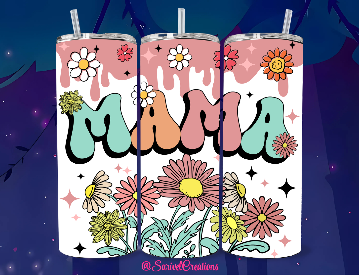 Floral Mama 20oz Skinny Tumblers