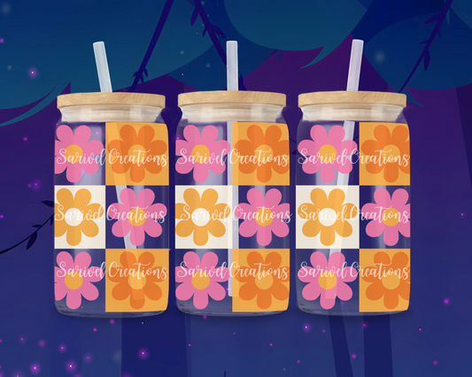Flowerly Glass Can