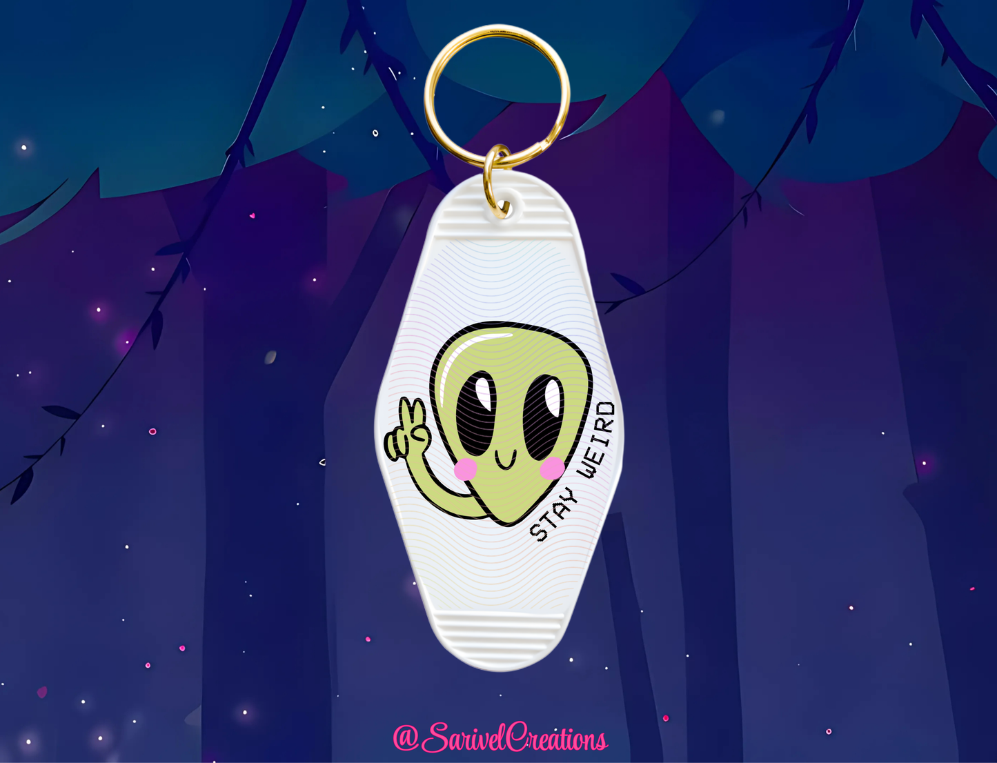Stay Weird Keychain