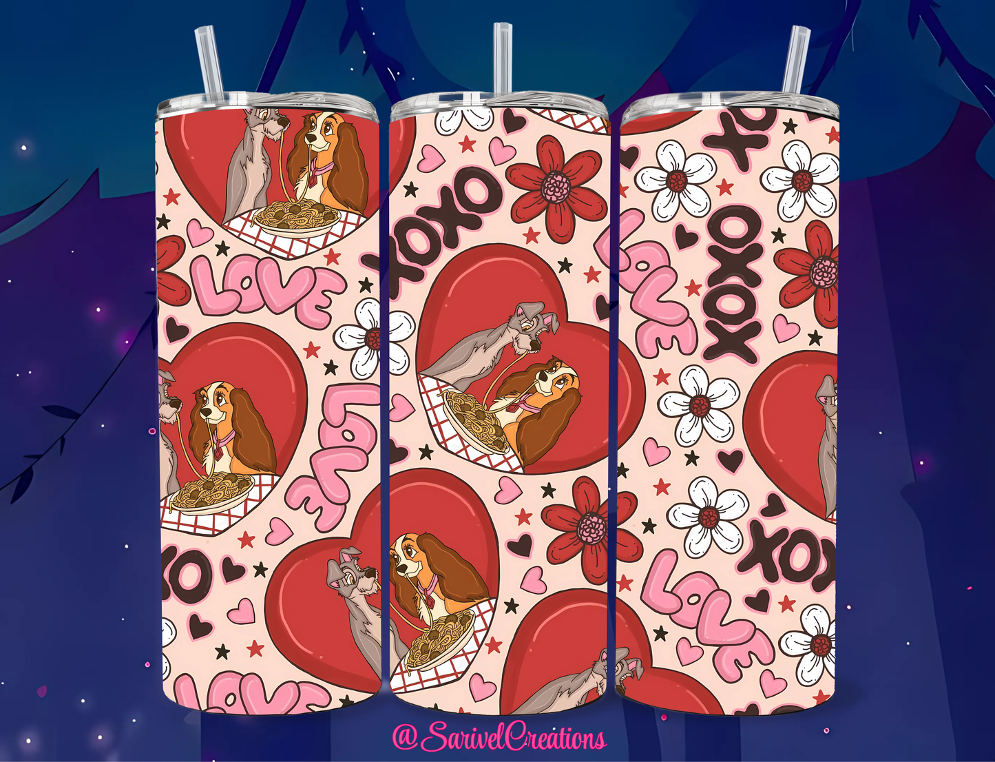 SL Pups In Love 20oz Skinny Tumblers