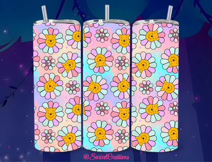 SL Pooh Flowers 20oz Skinny Tumblers