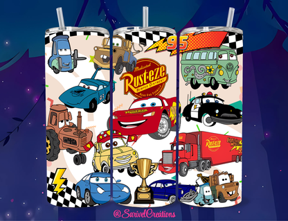 Friendship of Cars 20oz Skinny Tumblers