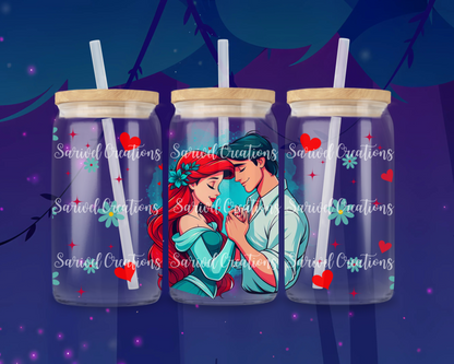 A&E Love Story Glass Can