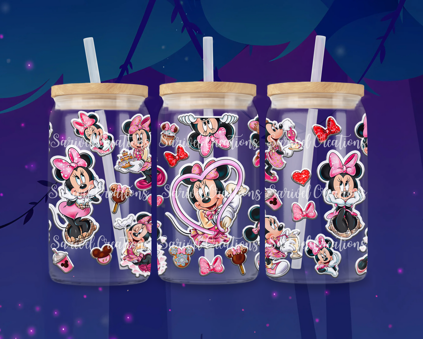 Lady Mouse Glass Can