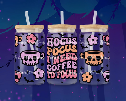 Coffee To Focus Glass Can