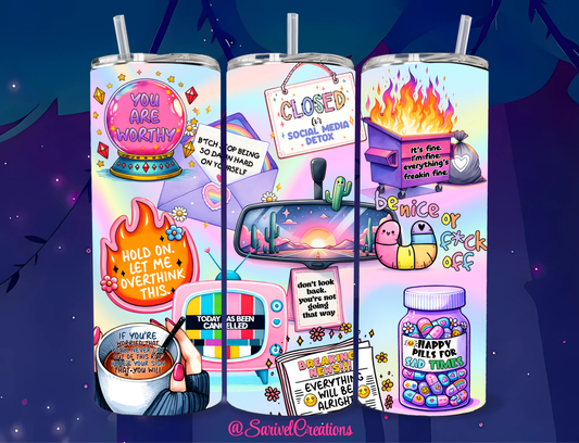 Positive Reminders 20oz Skinny Tumblers
