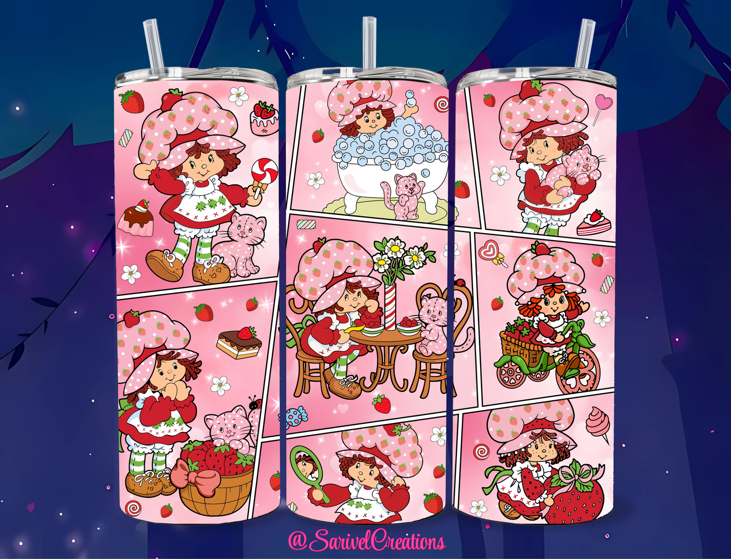 Shortcake 20oz Skinny Tumblers