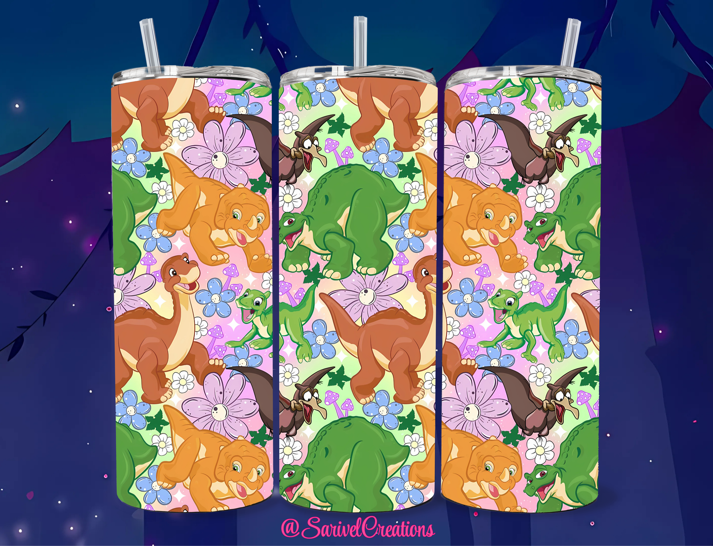 SL Dinosaurs 20oz Skinny Tumblers