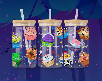 Toy Cupcakes Glass Can
