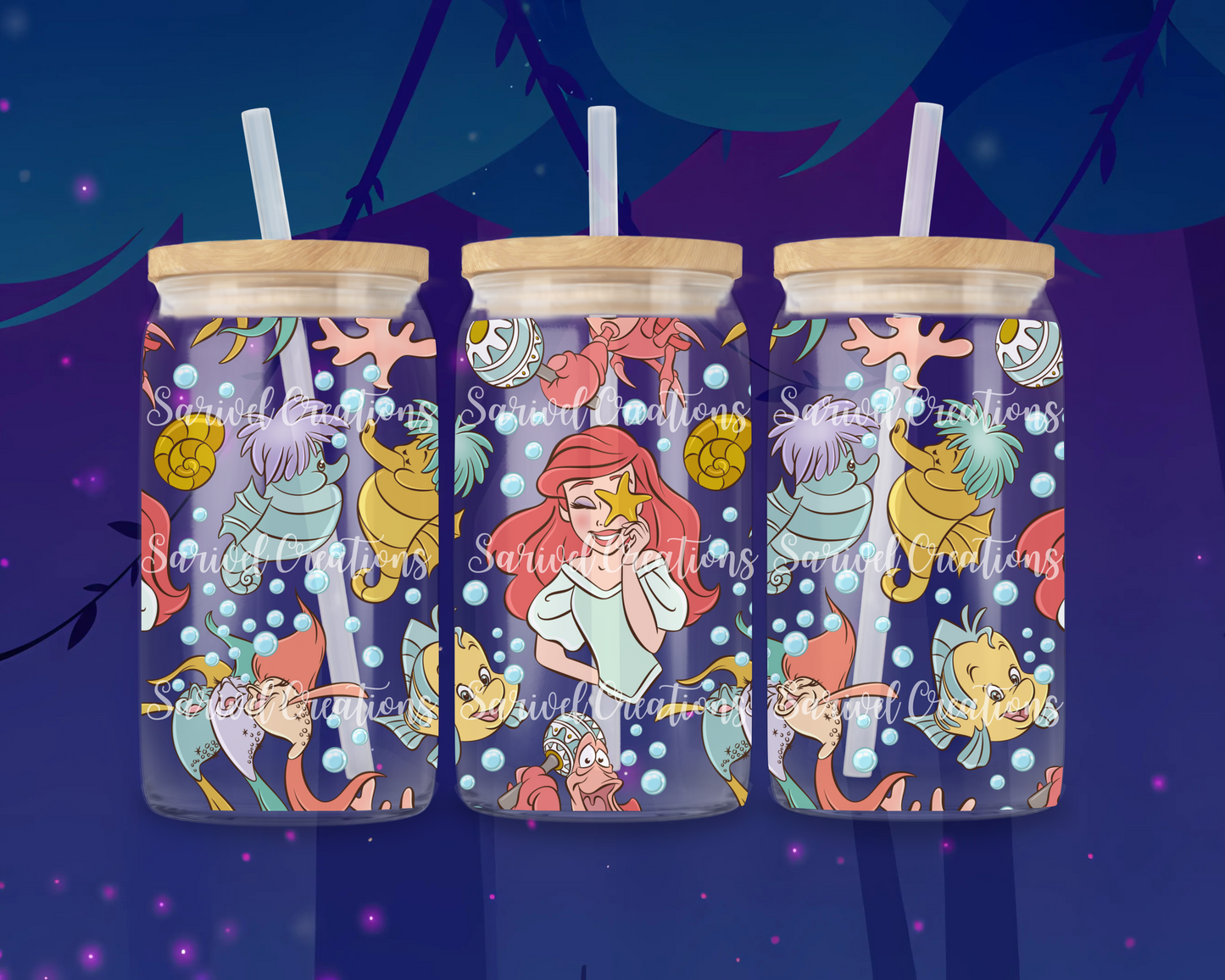 Mermaid Star Glass Can