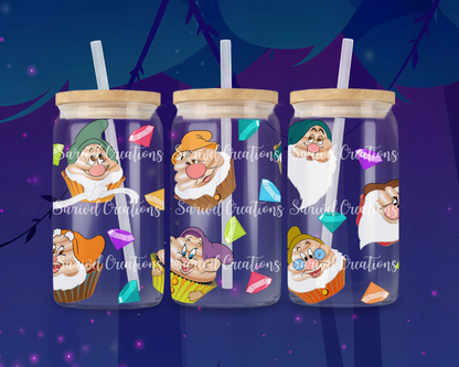 Dwarfs Cupcakes Glass Can