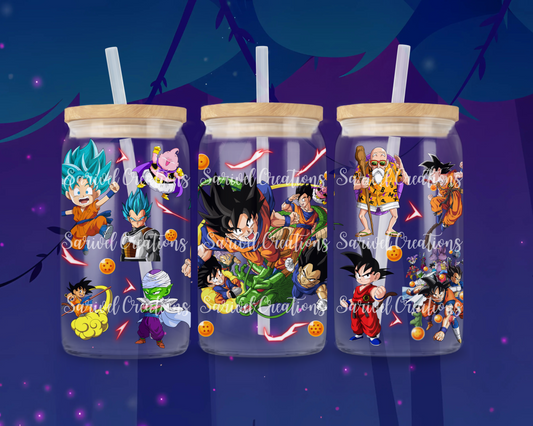 Z Characters Glass Can