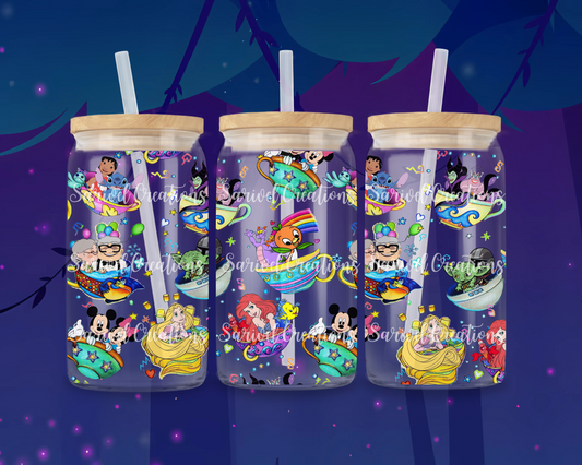 Mad Tea Party Glass Can