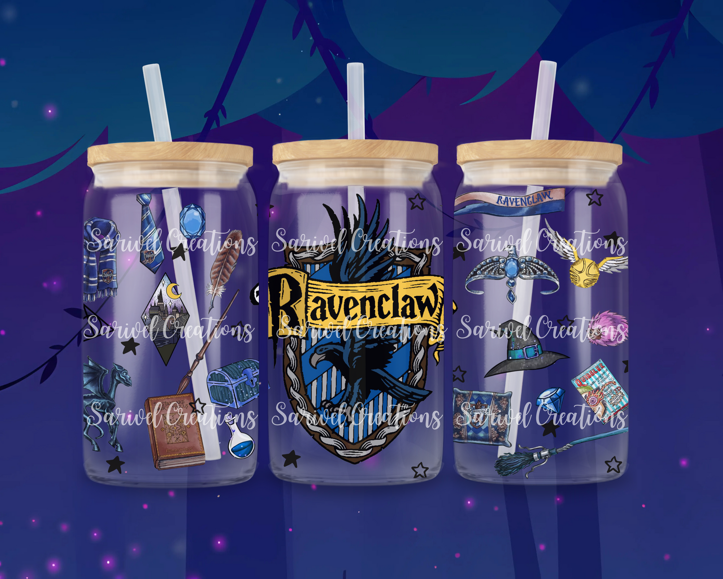 HP Blue Wizards Glass Can