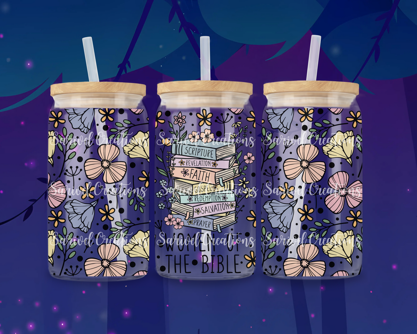 Woman of the Bible Glass Can