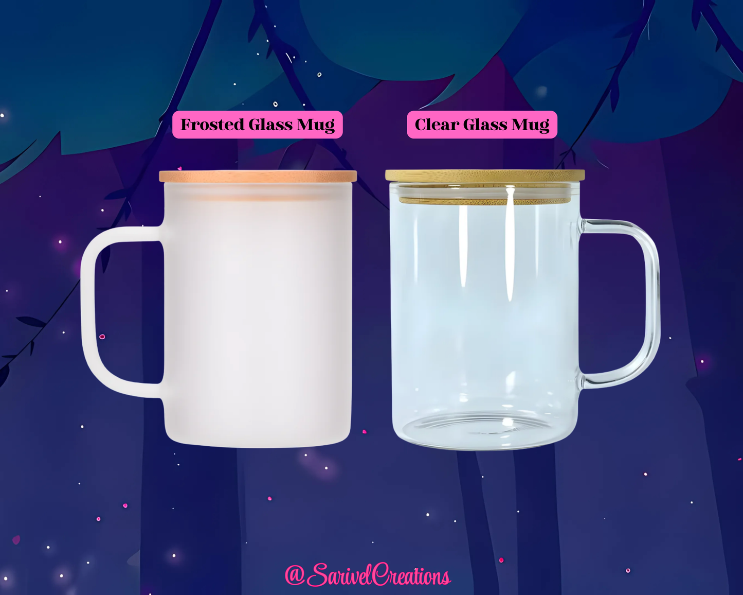 17oz Clear & Frosted Glass Mugs