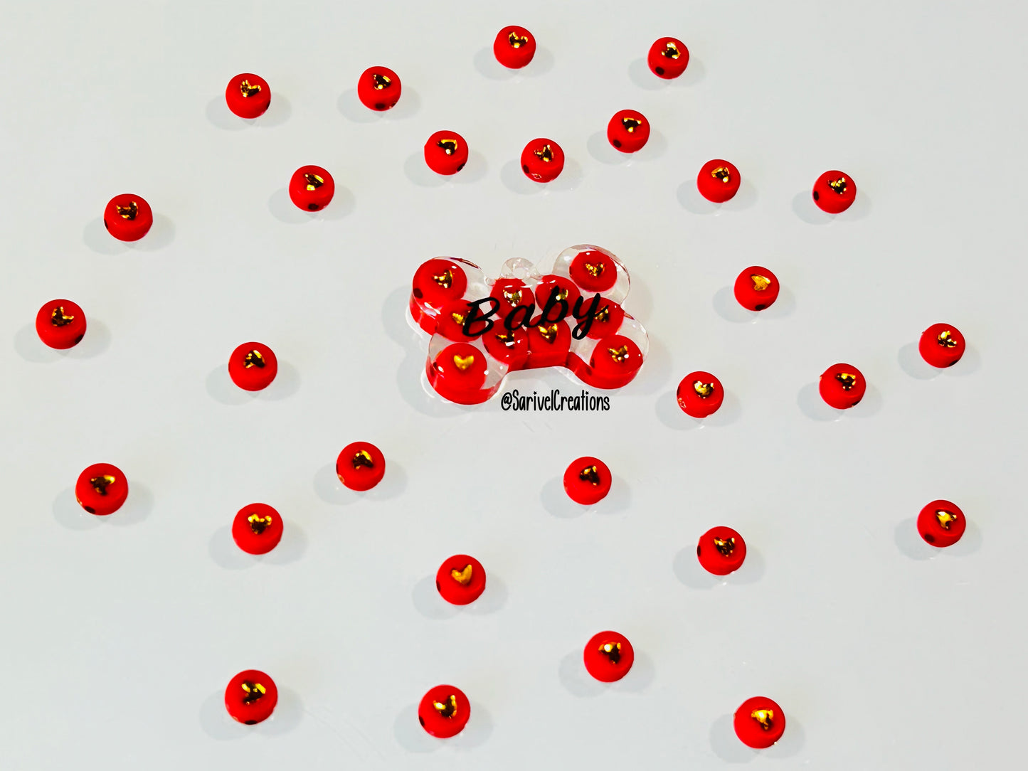 Golden Hearts Resin