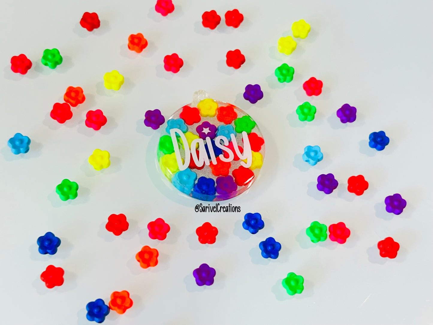 Neon Flowers Resin
