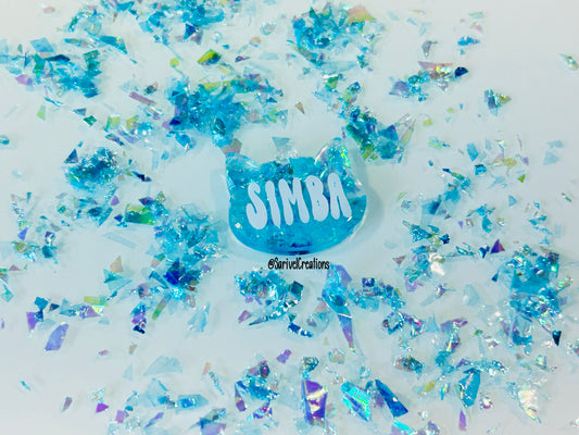 Blue Confetti Resin