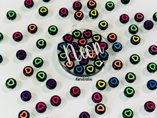 Neon Hearts Resin
