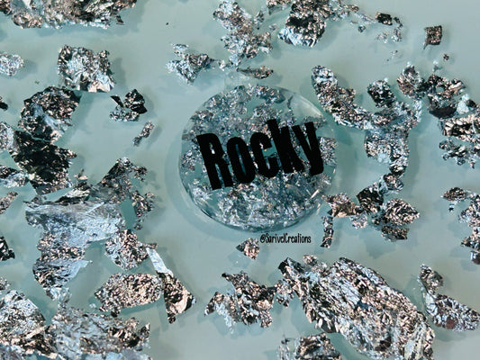 Silver Confetti Resin