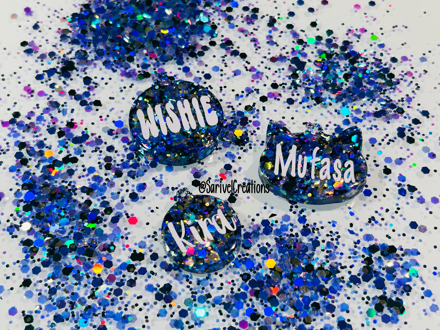 Chunky Blue Glitter Resin