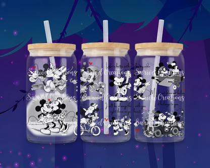 Mouse Love Glass Can