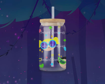 Summer Puff Girls Glass Can