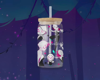 SpiderGirl Glass Can