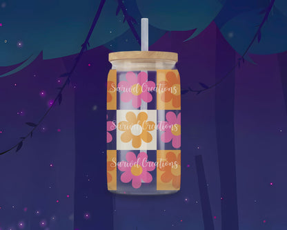 Flowerly Glass Can