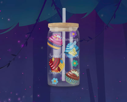 Royal Cupcakes Glass Can