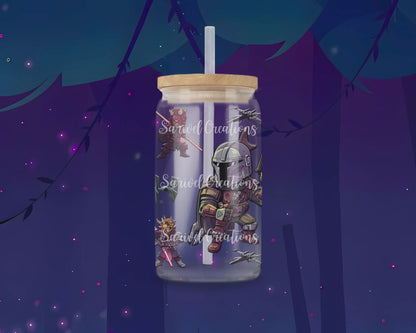 Starry Warriors Glass Can