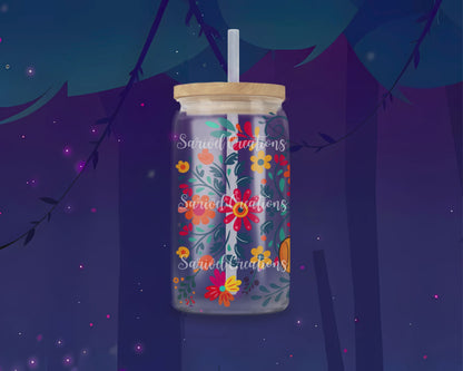 Pooh & Cafecito Glass Can